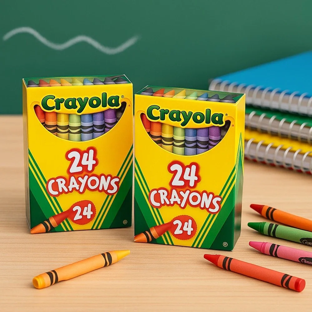 2 Packs Crayola 24 Count Crayons – Non-Toxic Coloring School Art Supplies NEW